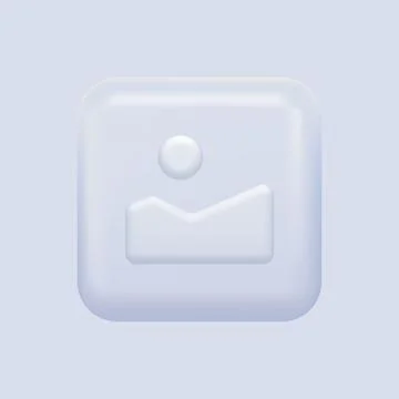 Gallery Icon. White Isolated Button Stock Illustration