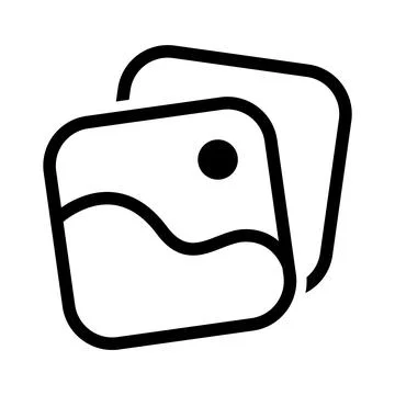 Gallery Image Glyph Icon on White Background. Vector Illustration Stock Illustration