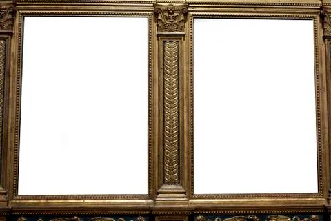 Gallery Interior with empty frame on wall. Foto stock