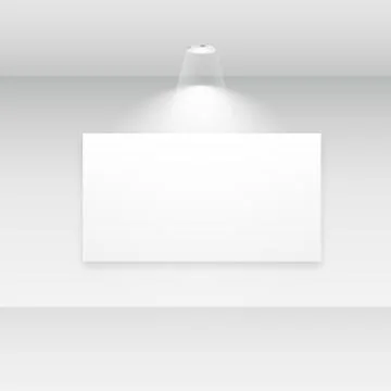 Gallery interior with empty frames Illustrazione stock