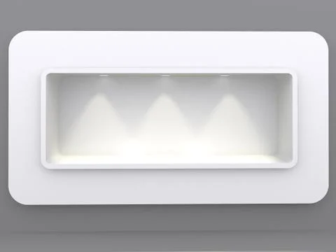 Gallery interior with empty shelf Stock Illustration