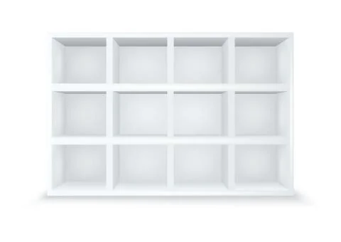 Gallery Interior with empty shelves Stock Illustration