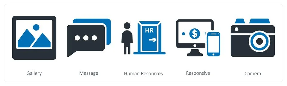 Gallery, message, human resources Stock Illustration