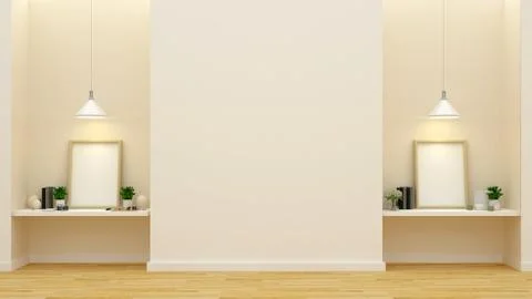Gallery or art studio - 3D rendering Stock Illustration