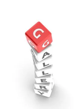 Gallery puzzle word Stock Illustration