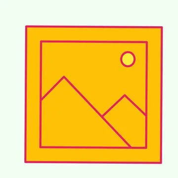 Gallery simple icon vector Stock Illustration