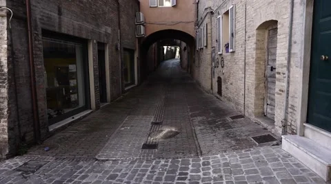 Gallery in a small street Stock Footage 63319008