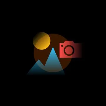 Gallery. Vector icon in gradient style. Editable illustration Stock Illustration