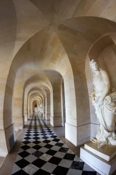 Gallery in Versailles Palace Stock Photos