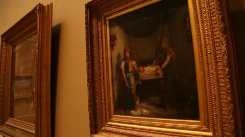 Gallery Walkthrough II Stock Footage 21309238