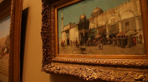 Gallery Walkthrough III Stock Footage 21308922