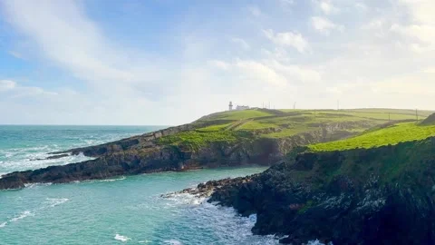 Galley Head Lighthouse an active 19th century lighthouse Stock Footage 330366957