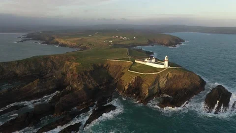 Galley Head Lighthouse, West Cork, Ireland 4K Stock Footage 233107271
