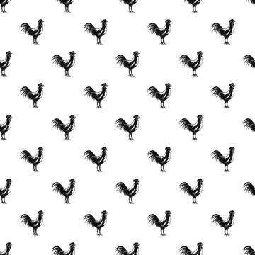 Gallic rooster pattern vector Stock Illustration