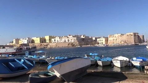 Gallipoli, Apulia, harbour Stock Footage 71831038
