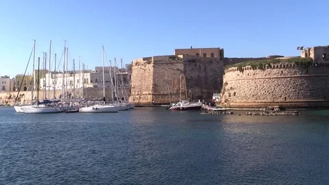 Gallipoli, Apulia, harbour Stock Footage 71831251
