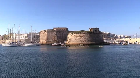 Gallipoli, Apulia, harbour Stock Footage 71831641