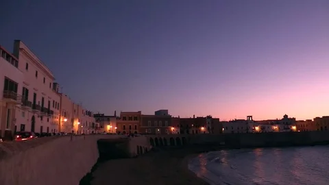 Gallipoli - Apulia - Salento sunset Stock Footage 71624470