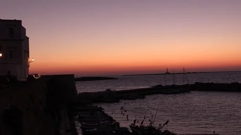 Gallipoli - Apulia - Salento sunset Stock Footage 71624632