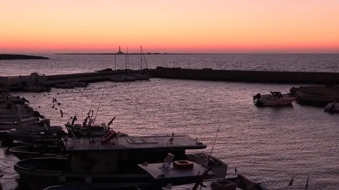 Gallipoli - Apulia - Salento sunset Stock Footage 71625873