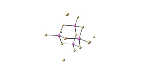 Gallium arsenide molecular structure isolated on white Stock Illustration