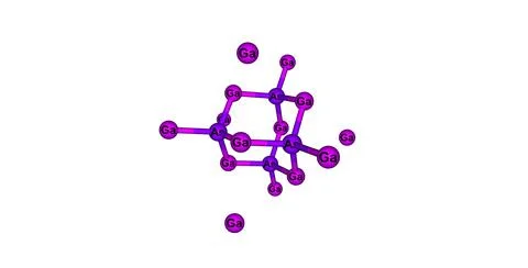 Gallium arsenide molecular structure isolated on white Stock Illustration