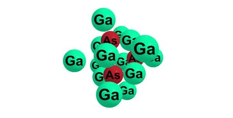 Gallium arsenide molecular structure isolated on white Stock Illustration
