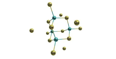 Gallium arsenide molecular structure isolated on white Stock Illustration