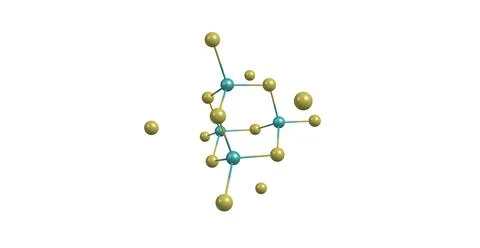 Gallium arsenide molecular structure isolated on white Stock Illustration