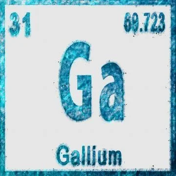 Gallium Chemical Element Blue on White Stock Illustration