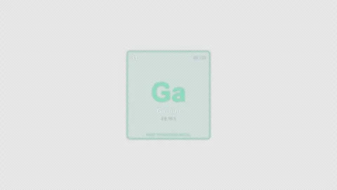Gallium Ga Periodic Table Element Tile Labeled Animation Video Overlay Alpha 4K 스톡 동영상 339370113
