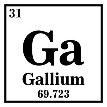 Gallium Periodic Table of the Elements Vector illustration eps 10 Illustrazione stock