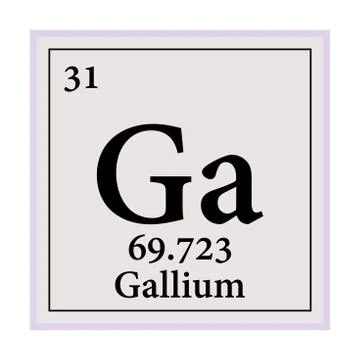 Gallium Periodic Table of the Elements Vector illustration eps 10. Stock Illustration