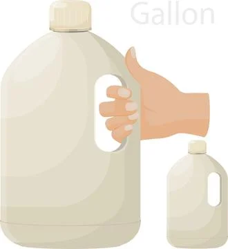 Gallon with hand Stock Illustration