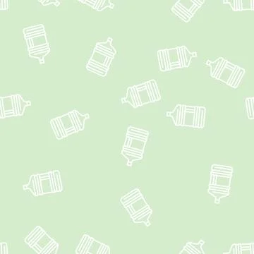 Gallon water line seamless pattern Stock Illustration