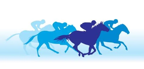 Gallop on horses Stock Illustration