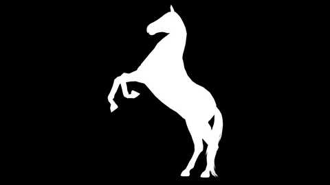 Galloping horse. Alpha channel. 4K. Stock Footage 70872876