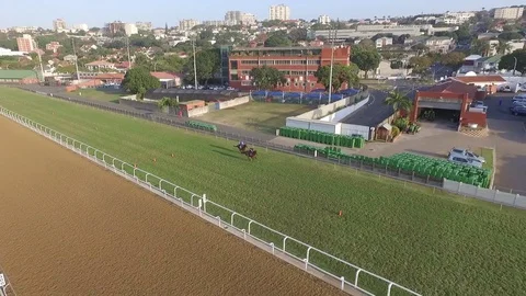 Gallops at greyville Stock Footage 76428222