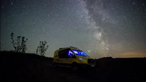 Galloway forest - milky way Stock Footage 137307233