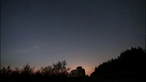 Galloway forest - Night sky Stock Footage 137307220