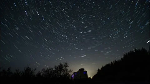 Galloway Forest - star trails Stock Footage 137307207