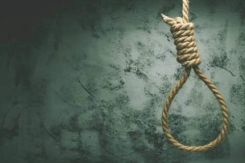 Gallows on gray background Stock Photos