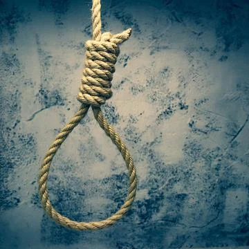 Gallows on gray background Stock Photos