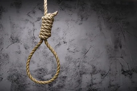 Gallows on gray background Stock Photos