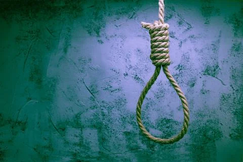 Gallows on gray background Stock Photos