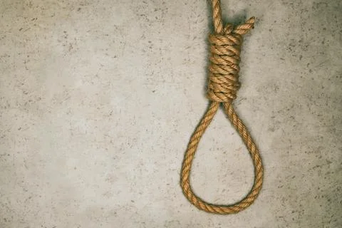 Gallows on gray background Stock Photos