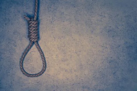 Gallows on gray background Stock Photos