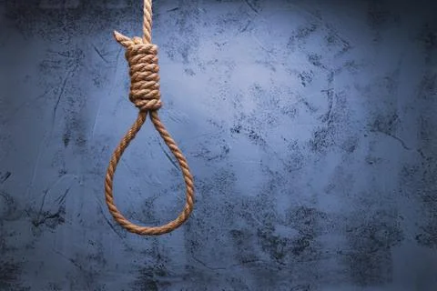 Gallows on gray background Stock Photos