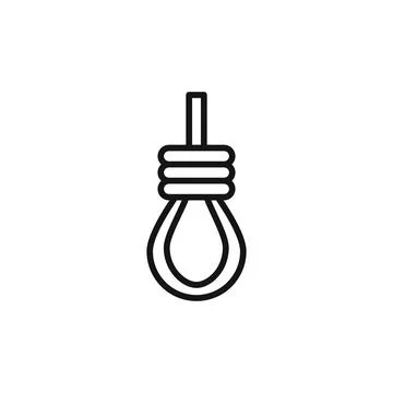 Gallows icon logo sign vector outline Stock Illustration