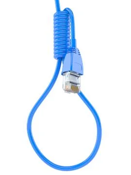 Gallows knot made from network cable Stock Illustration